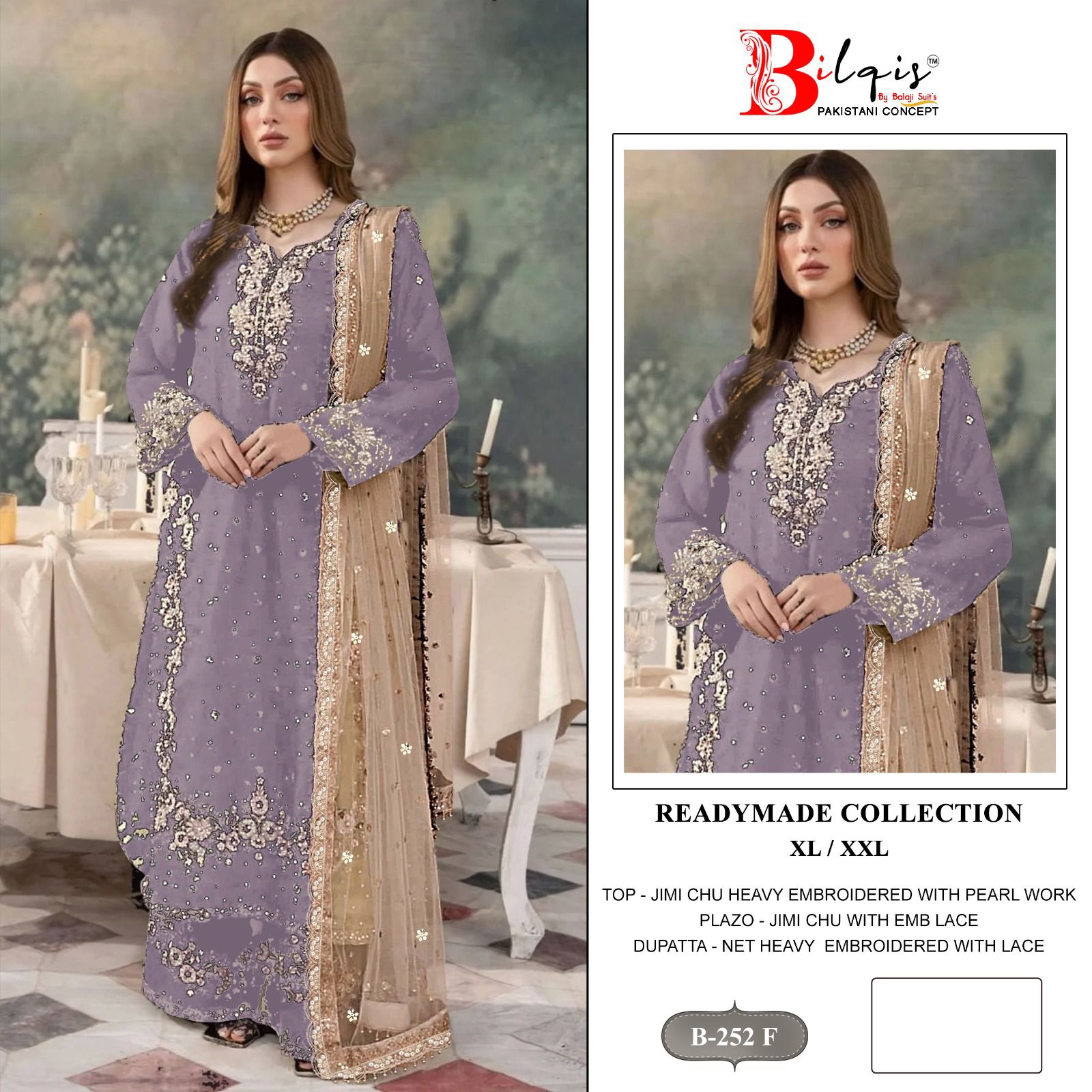 B 252 E To H Bilqis Pakistani Readymade Suits Manufacturer