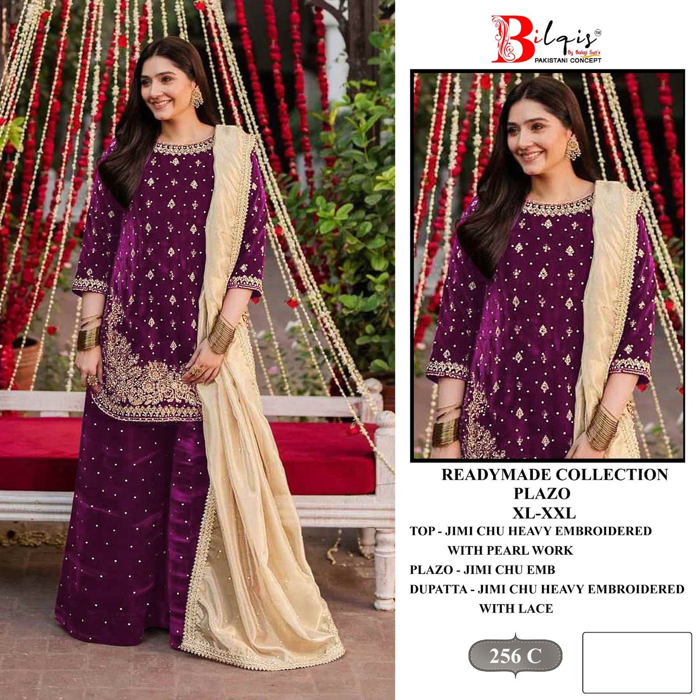 B 256 Bilqis Jimmy Choo Pakistani Readymade Suits Wholesaler Gujarat