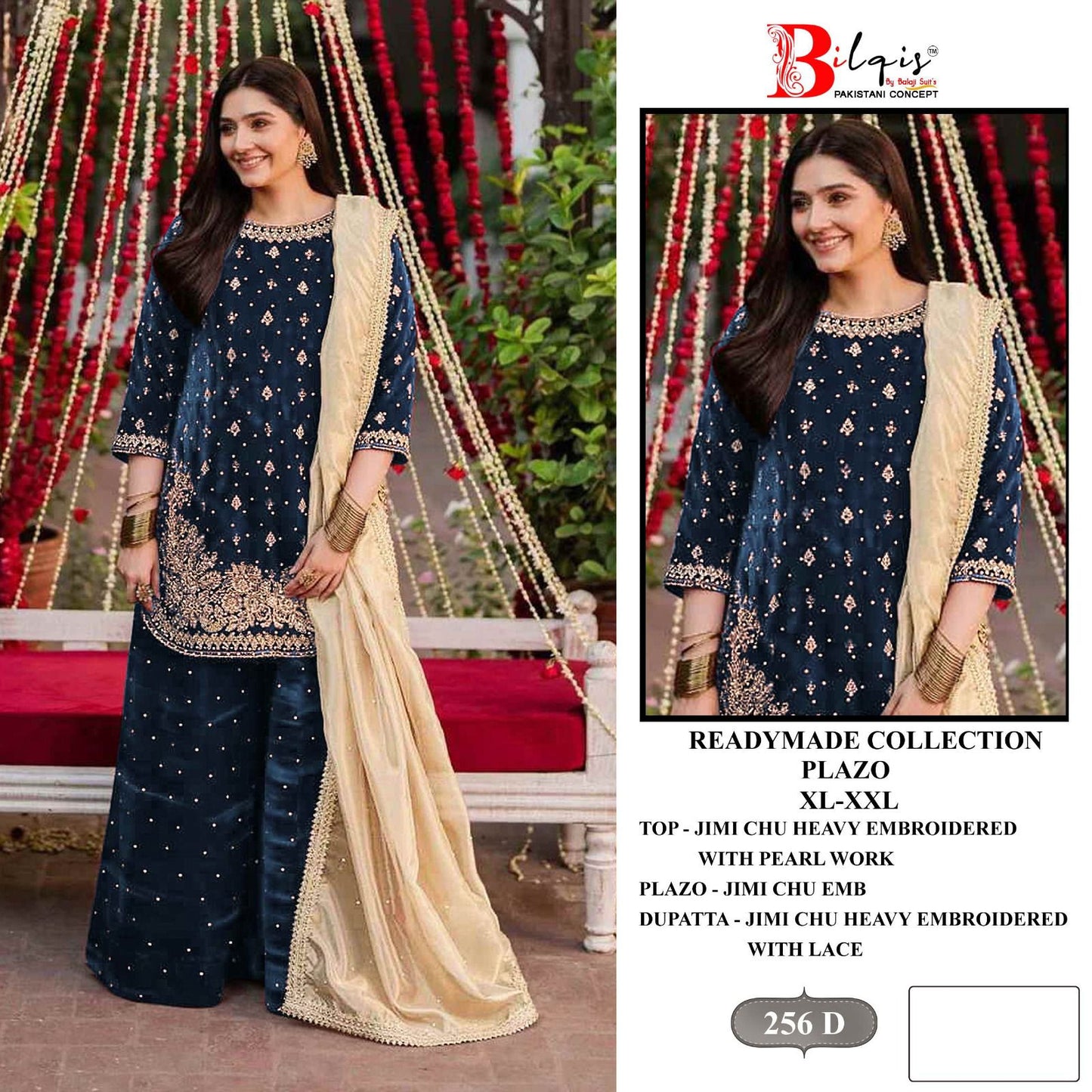 B 256 Bilqis Jimmy Choo Pakistani Readymade Suits Wholesaler Gujarat