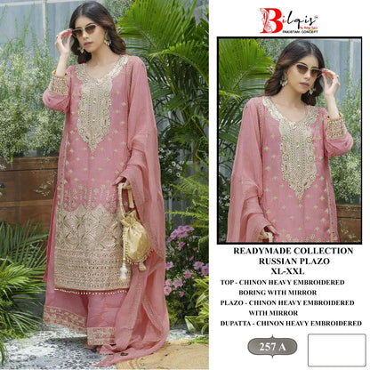 B 257 Bilqis Chinon Pakistani Readymade Suits Wholesale Price