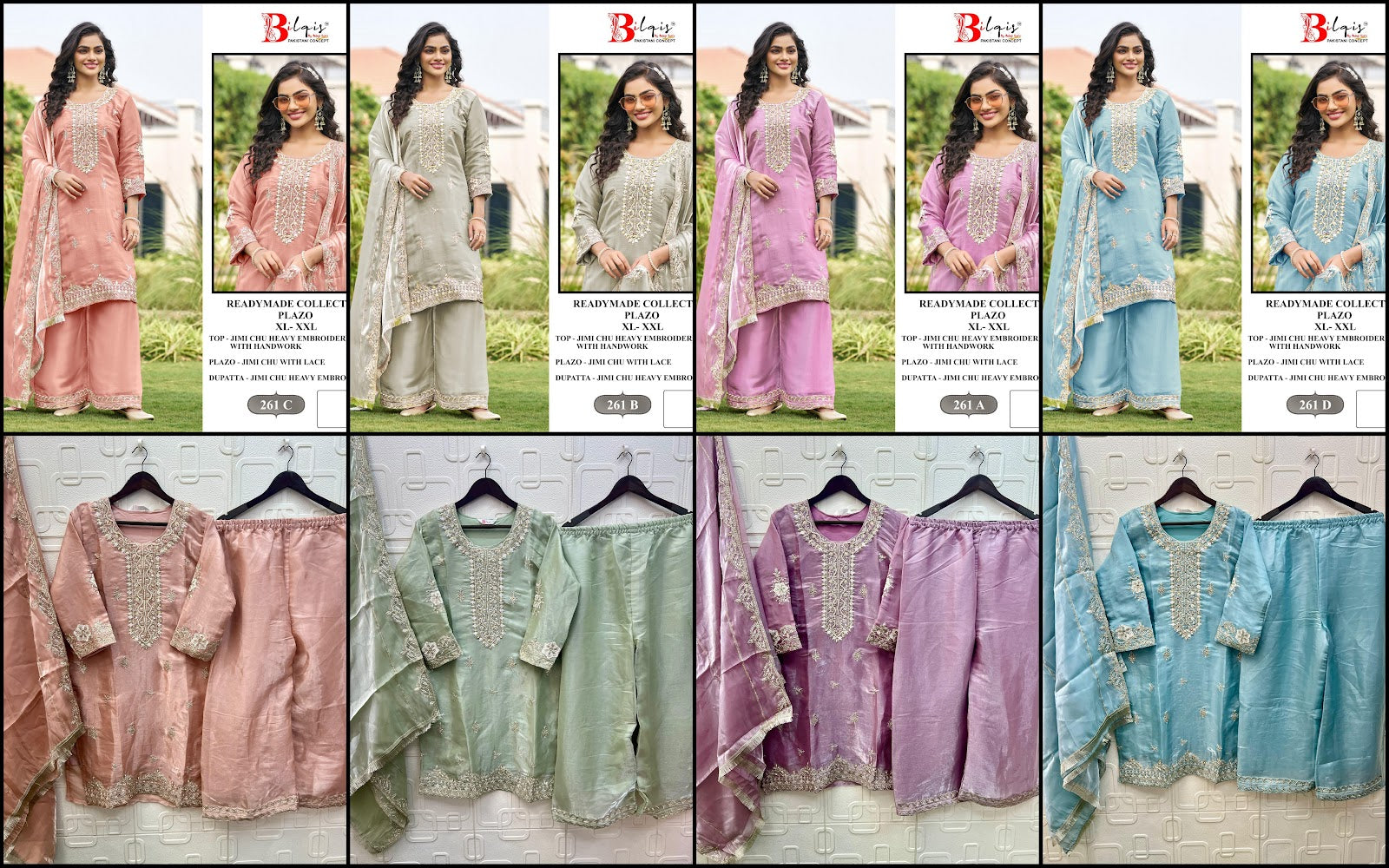 B 261 Bilqis Jimmy Choo Pakistani Readymade Suits Supplier