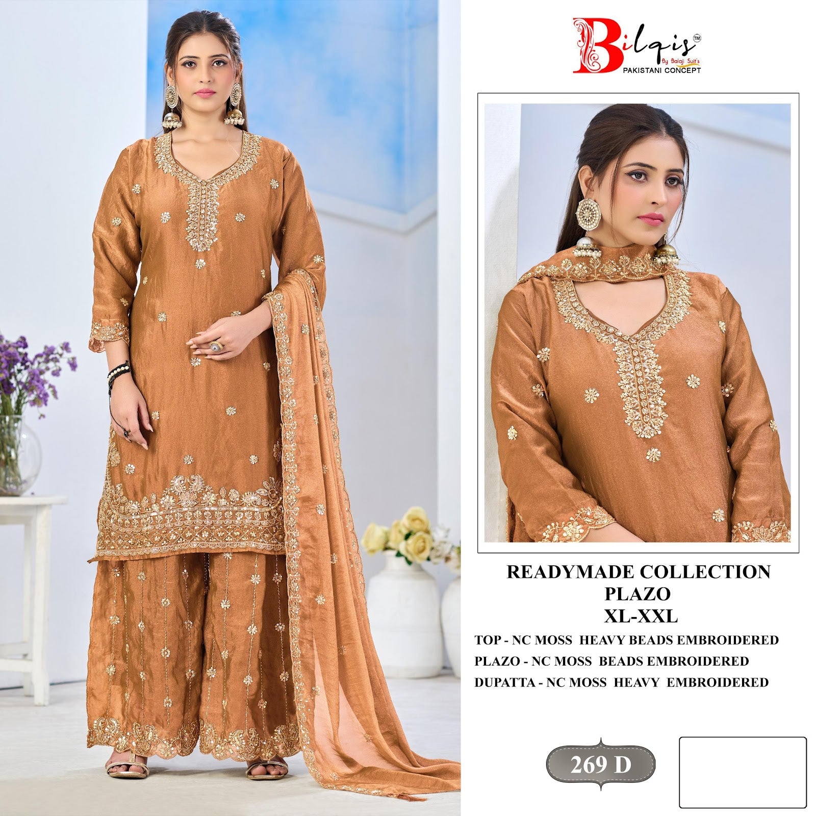 B 269 Bilqis Pakistani Readymade Suits Exporter Gujarat