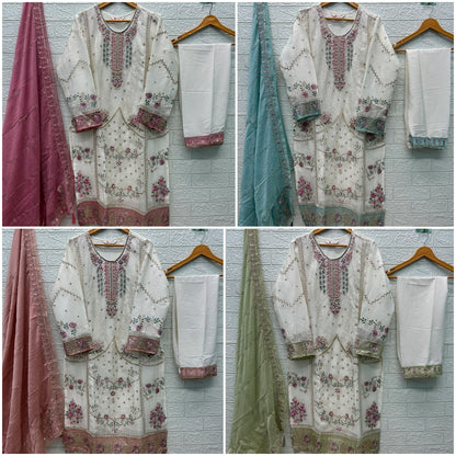 B 276 E To H Bilqis Chiffon Pakistani Readymade Suits Wholesaler Gujarat