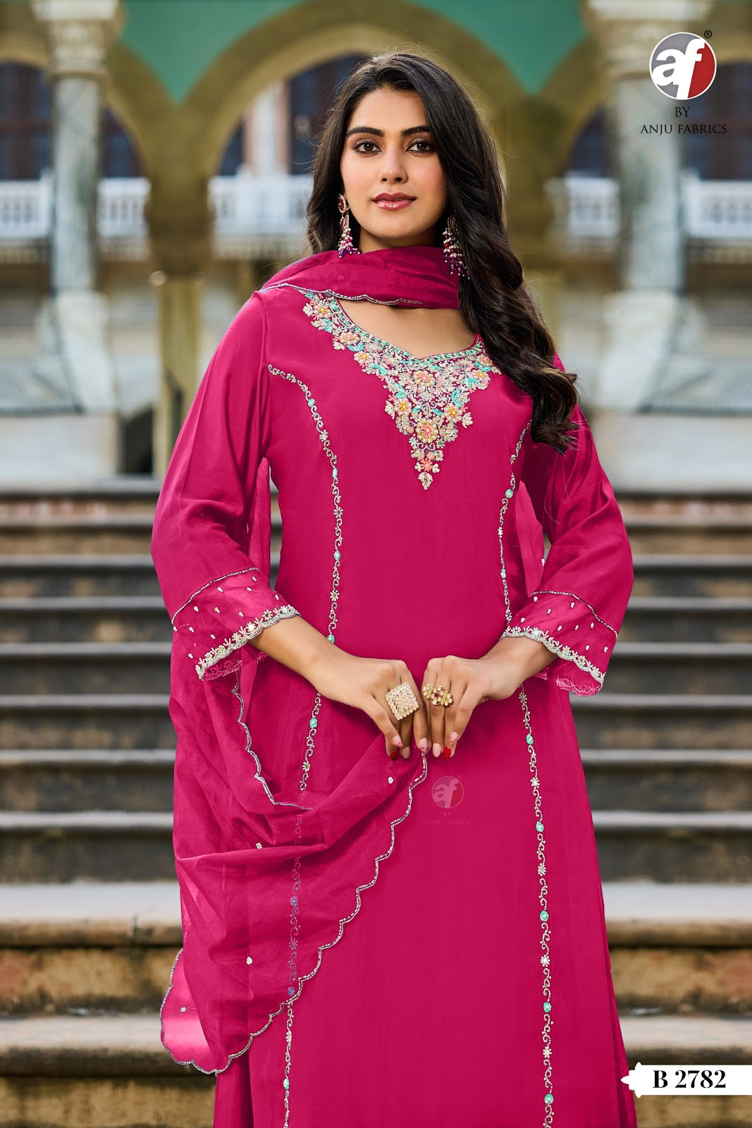 B 2781-2784 Af Modal Silk Readymade Anarkali Suits Wholesale Price