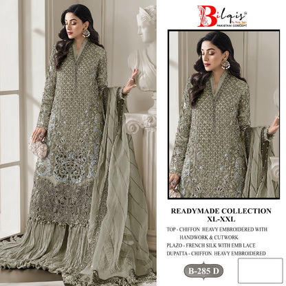 B 285 A To D Bilqis Chiffon Pakistani Readymade Suits Supplier India