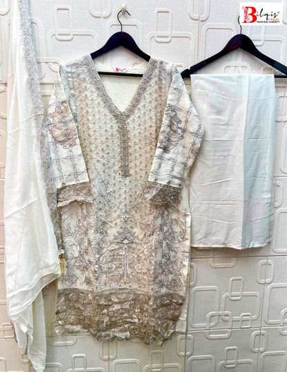B 285 A To D Bilqis Chiffon Pakistani Readymade Suits Supplier India