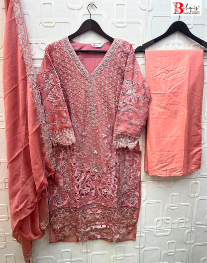 B 285 A To D Bilqis Chiffon Pakistani Readymade Suits Supplier India