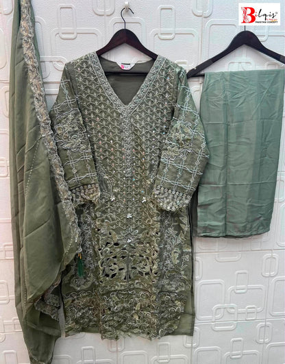 B 285 A To D Bilqis Chiffon Pakistani Readymade Suits Supplier India