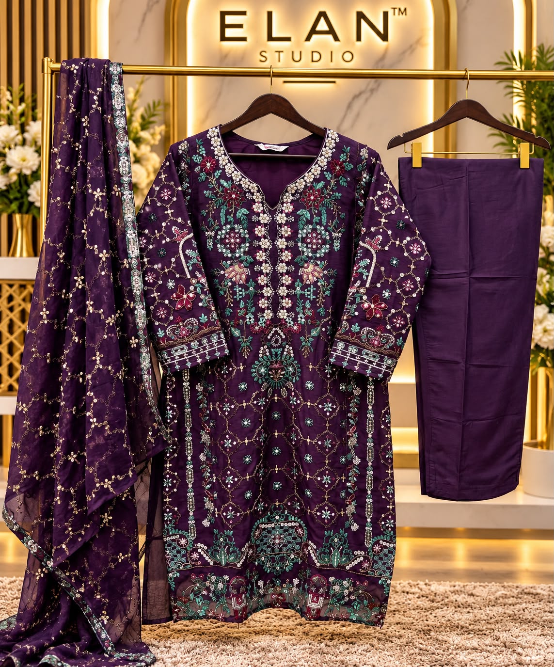 B 287 A To D Bilqis Chiffon Pakistani Readymade Suits Wholesaler Ahmedabad