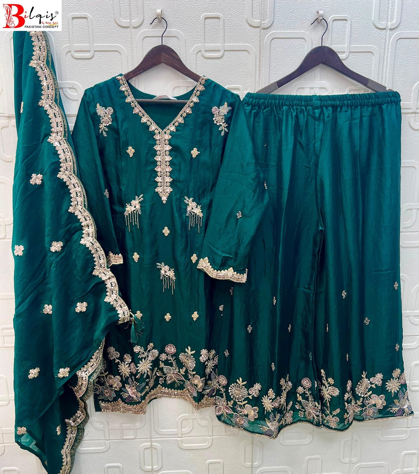 B 291 A To D Bilqis Nc Moss Pakistani Readymade Suits Wholesale Price
