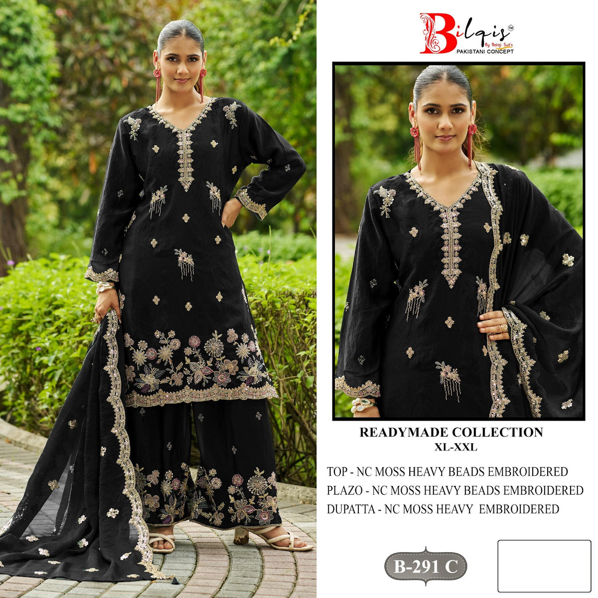 B 291 A To D Bilqis Nc Moss Pakistani Readymade Suits Wholesale Price