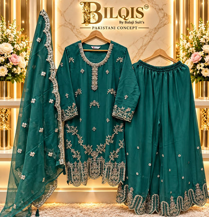 B 293 Bilqis Chiffon Pakistani Readymade Suits Wholesaler Ahmedabad