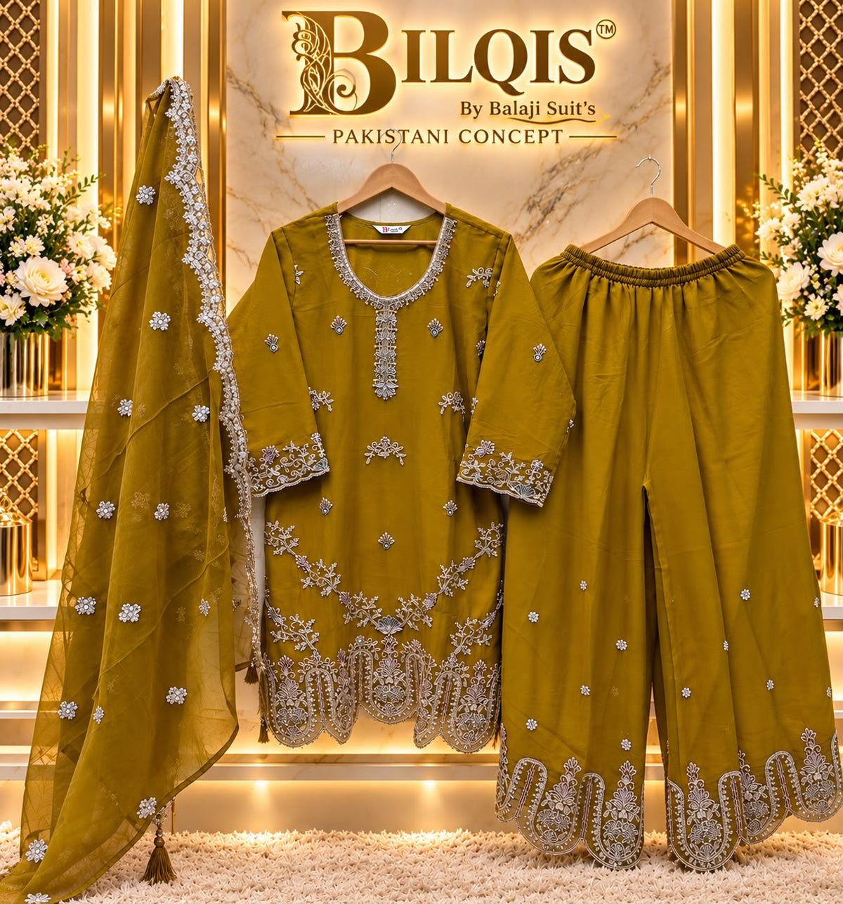 B 293 Bilqis Chiffon Pakistani Readymade Suits Wholesaler Ahmedabad