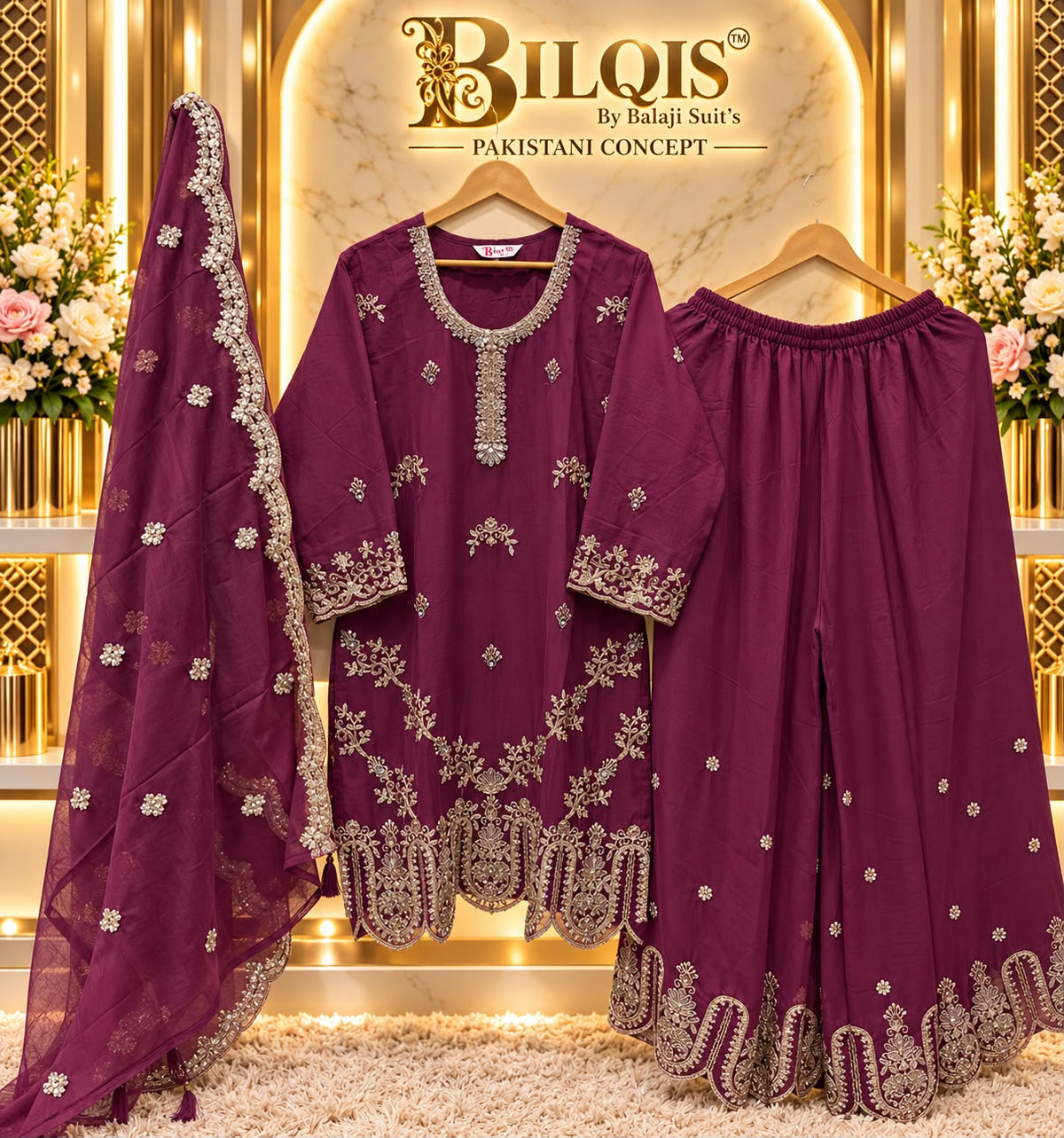 B 293 Bilqis Chiffon Pakistani Readymade Suits Wholesaler Ahmedabad