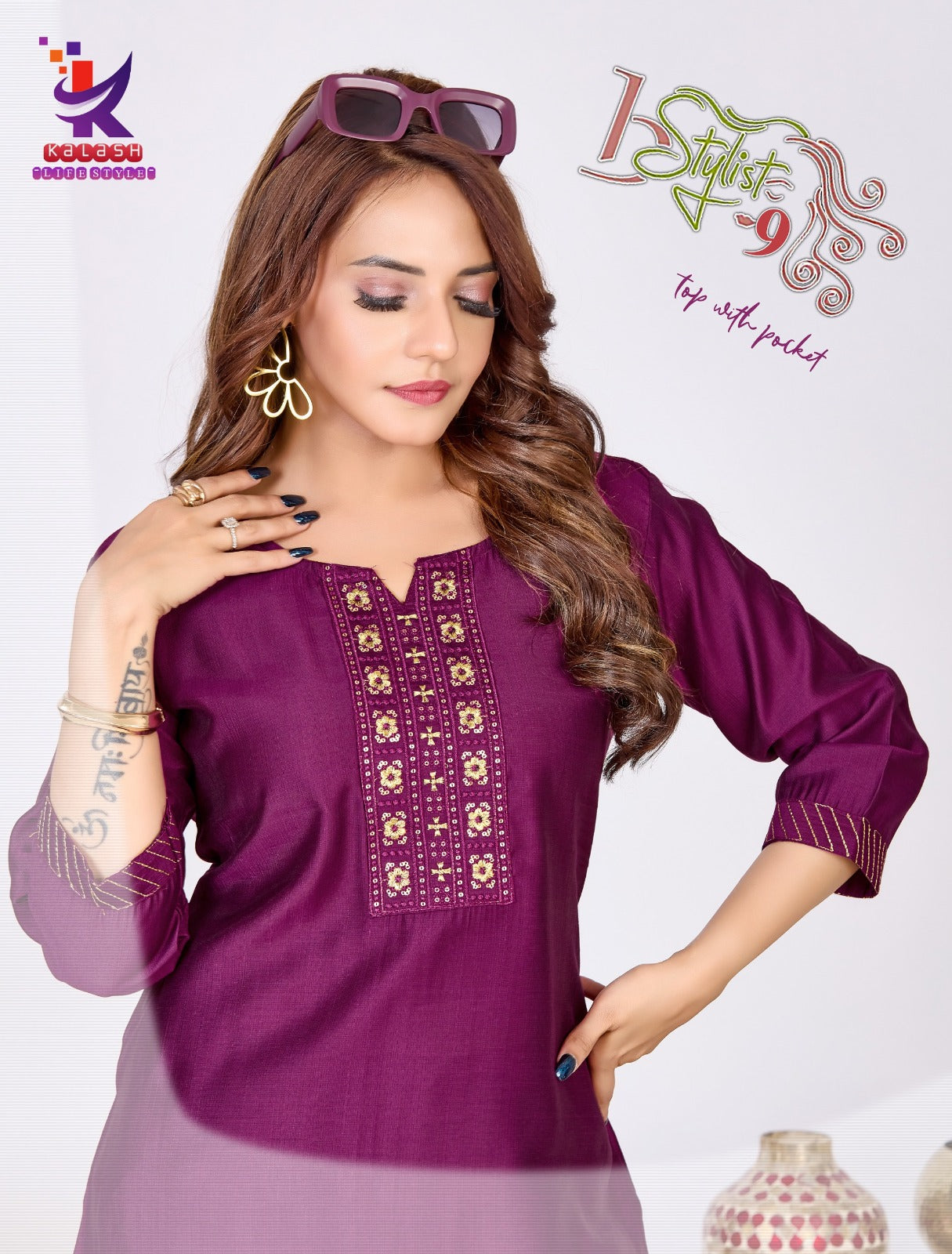 B Stylist 9 Mlm Kalash Lifestyle Rayon 14Kg Short Kurtis Exporter