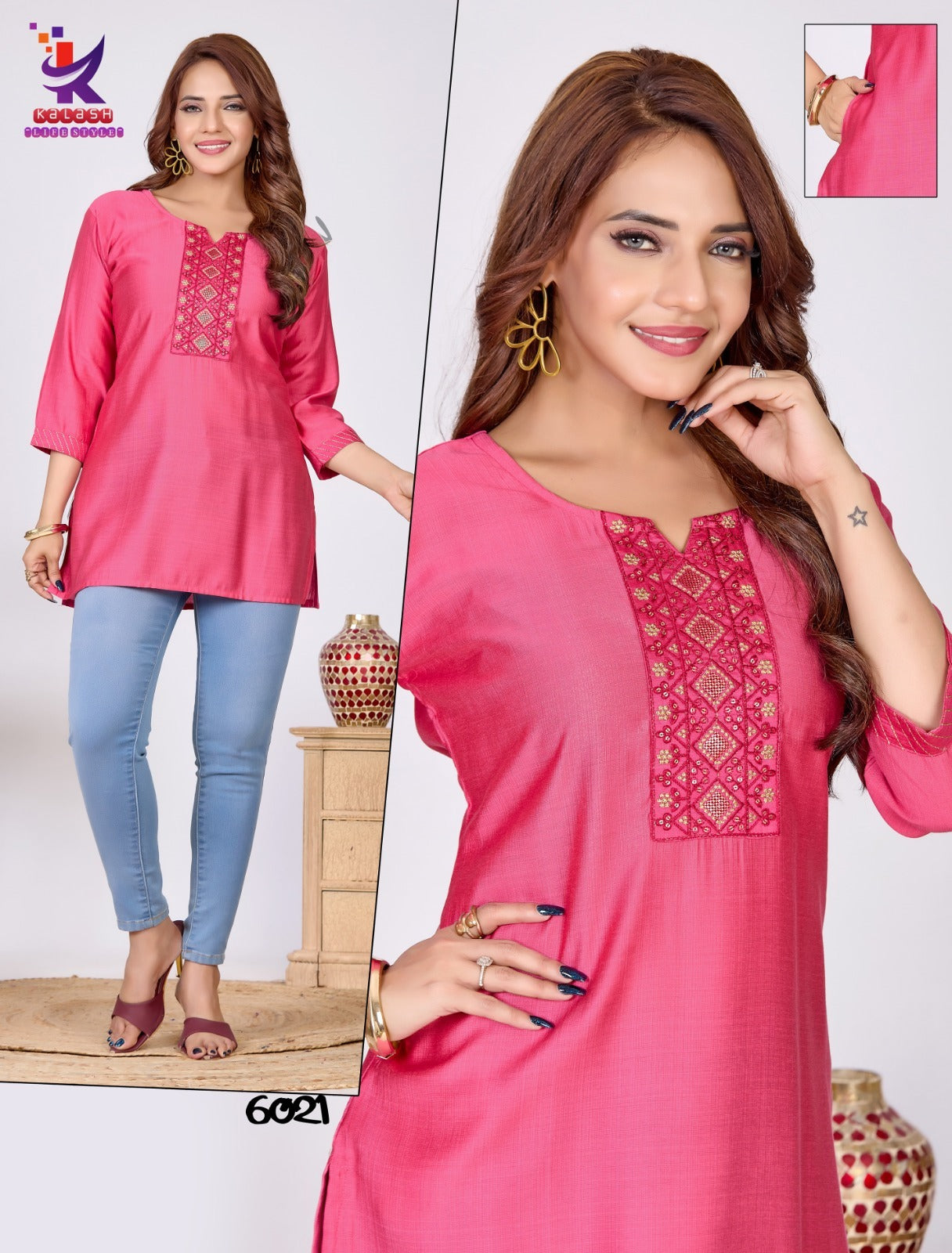 B Stylist 9 Mlm Kalash Lifestyle Rayon 14Kg Short Kurtis Exporter