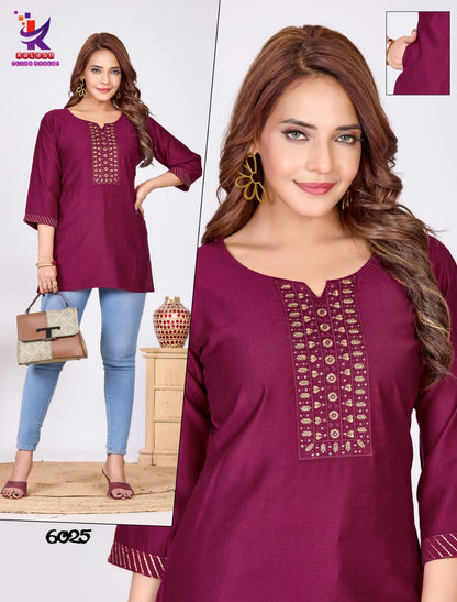 B Stylist 9 Mlm Kalash Lifestyle Rayon 14Kg Short Kurtis Exporter