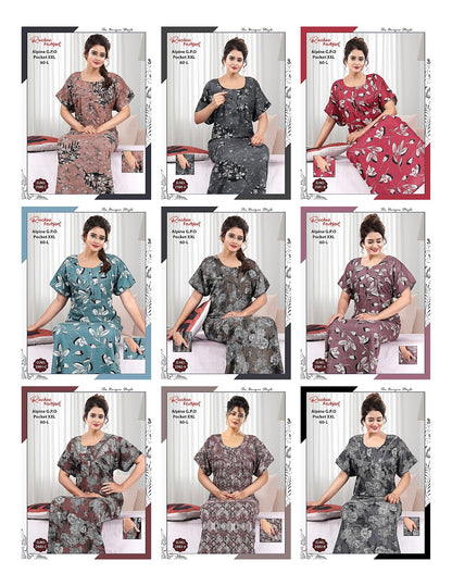 Length 60 Alpine Ruchee Fashion Night Gowns Manufacturer Gujarat