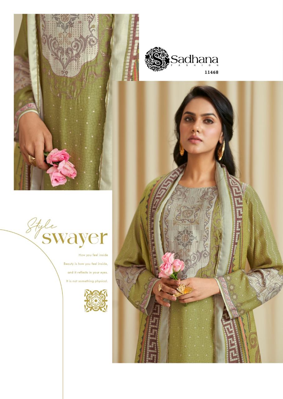 Ba Dastoor Sadhana Pure Muslin Pant Style Suits Supplier Ahmedabad