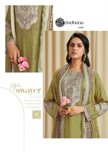 Ba Dastoor Sadhana Pure Muslin Pant Style Suits Supplier Ahmedabad