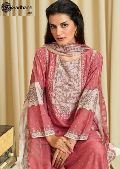 Ba Dastoor Sadhana Pure Muslin Pant Style Suits Supplier Ahmedabad
