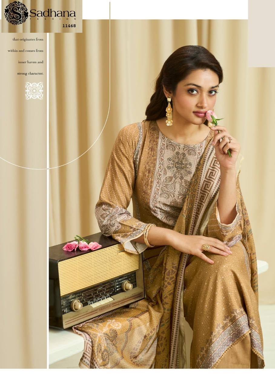 Ba Dastoor Sadhana Pure Muslin Pant Style Suits Supplier Ahmedabad
