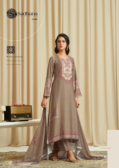 Ba Dastoor Sadhana Pure Muslin Pant Style Suits Supplier Ahmedabad