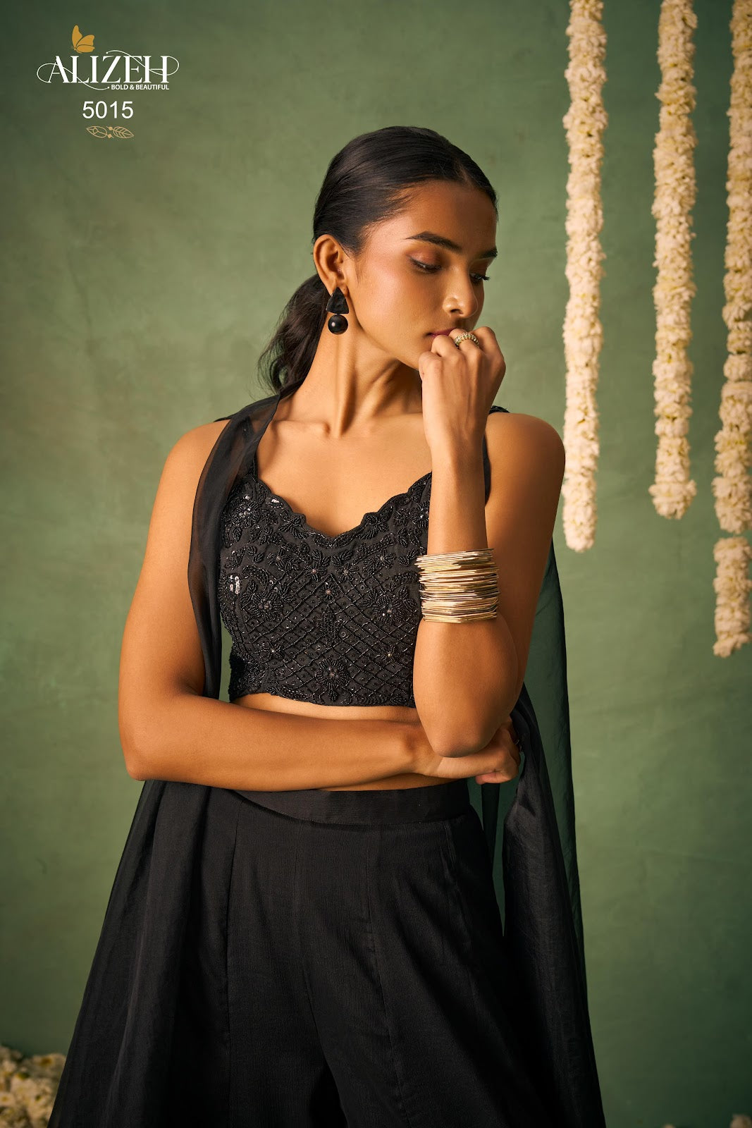 Baahar 5014-5015 Alizeh Chinon Indo Western Pair Supplier India