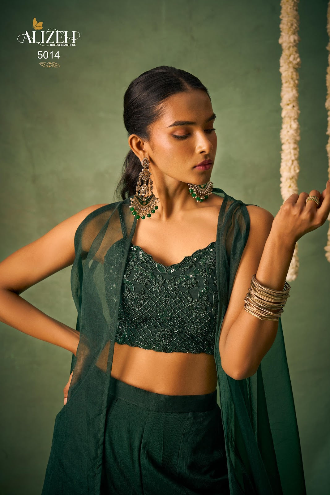 Baahar 5014-5015 Alizeh Chinon Indo Western Pair Supplier India