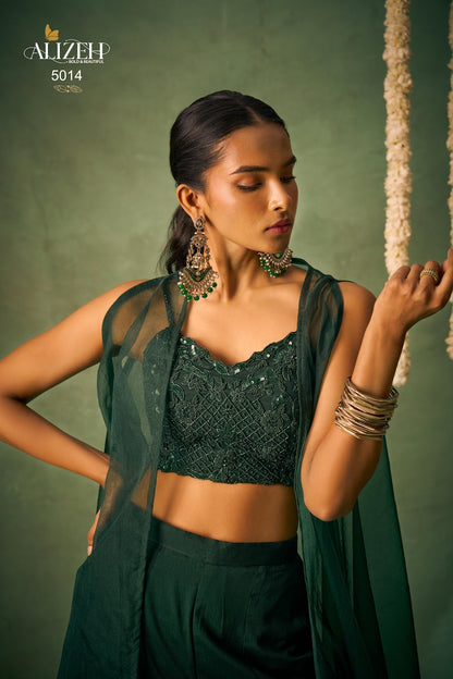 Baahar 5014-5015 Alizeh Chinon Indo Western Pair Supplier India