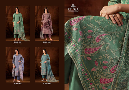 Baani 9 Relssa Fabrics Pure Muslin Pant Style Suits Wholesale Price
