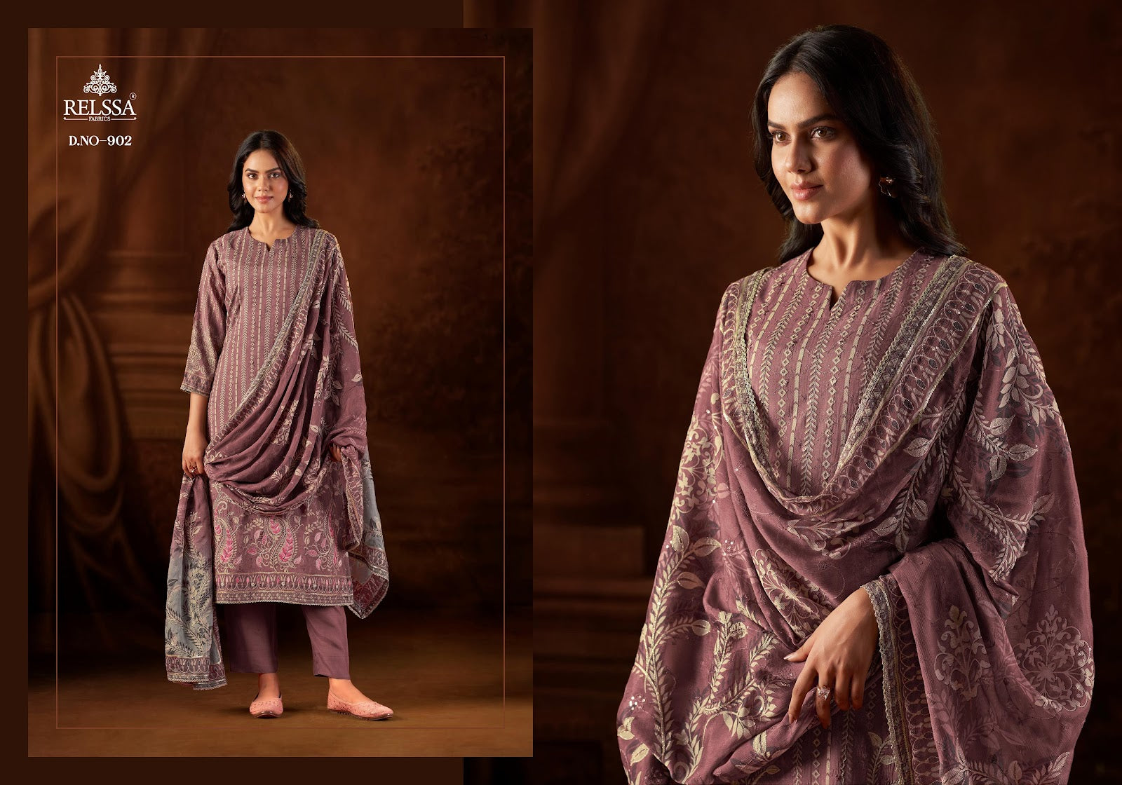 Baani 9 Relssa Fabrics Pure Muslin Pant Style Suits Wholesale Price
