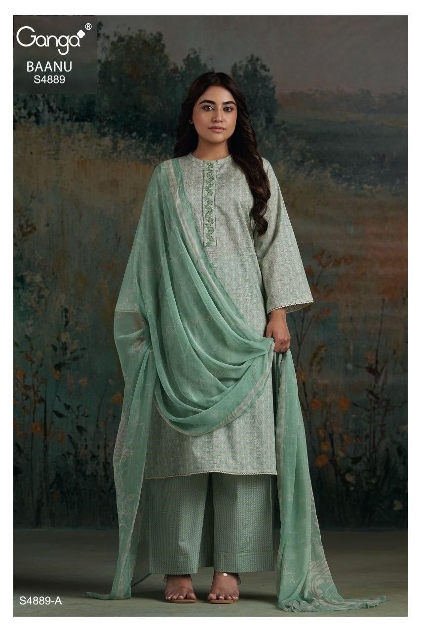 Baanu S4889 Ganga Cotton Pant Style Suits Manufacturer Ahmedabad