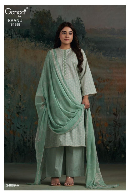 Baanu S4889 Ganga Cotton Pant Style Suits Manufacturer Ahmedabad