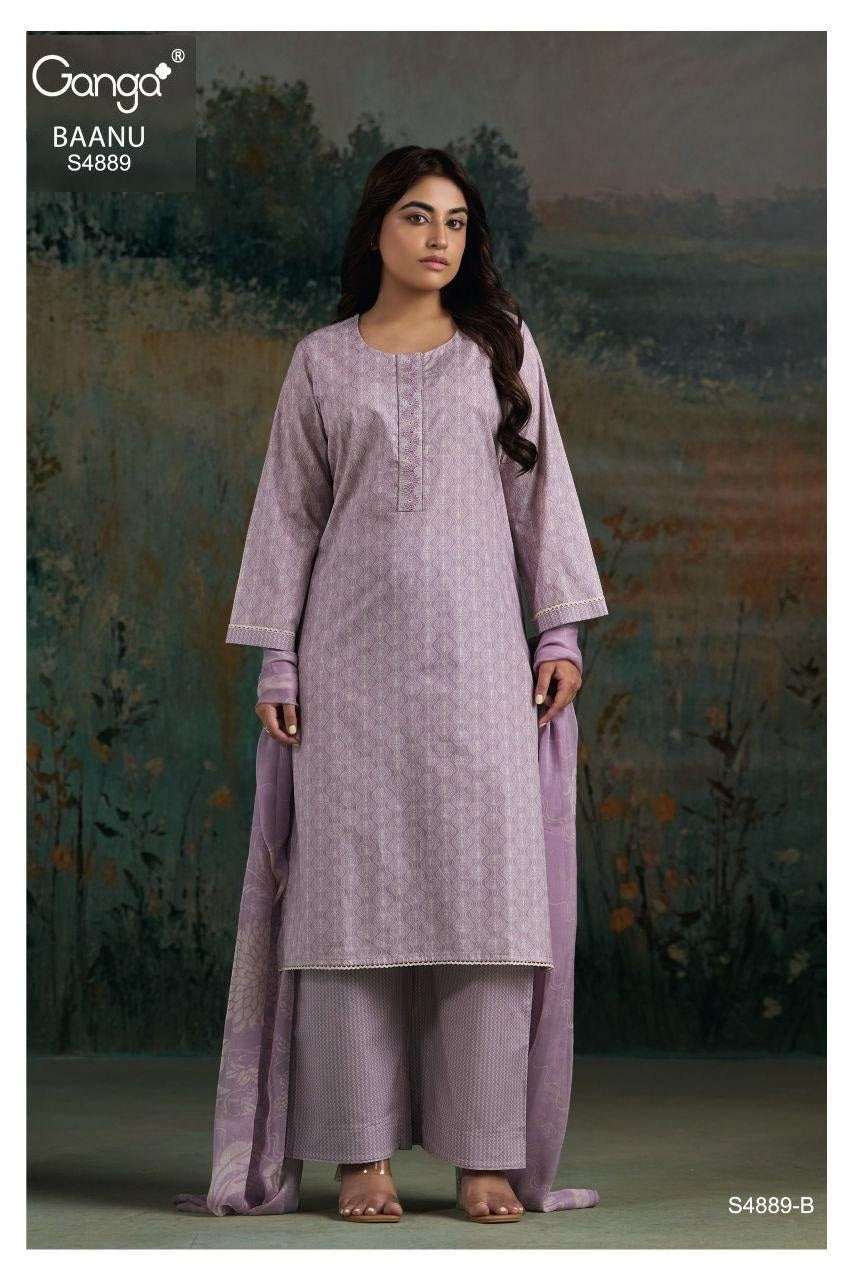 Baanu S4889 Ganga Cotton Pant Style Suits Manufacturer Ahmedabad