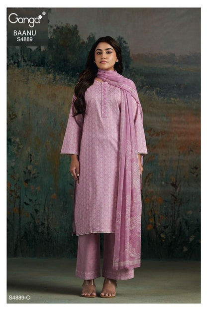 Baanu S4889 Ganga Cotton Pant Style Suits Manufacturer Ahmedabad