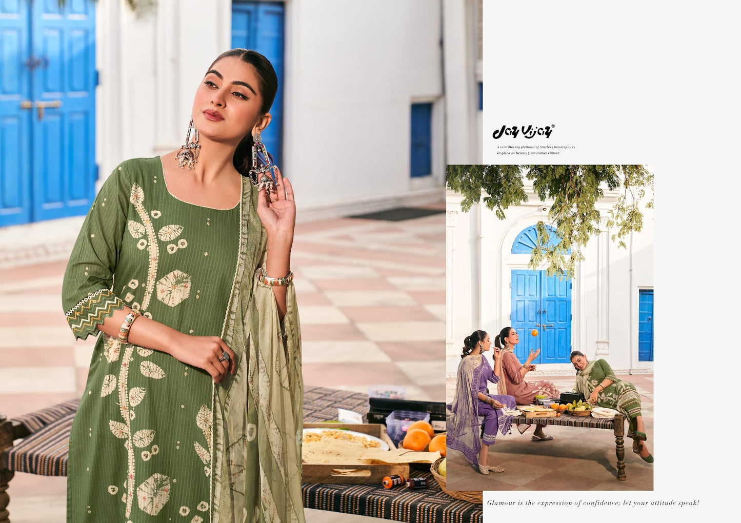 Baato Baato Main Jay Vijay Cotton Pant Style Suits Manufacturer Gujarat