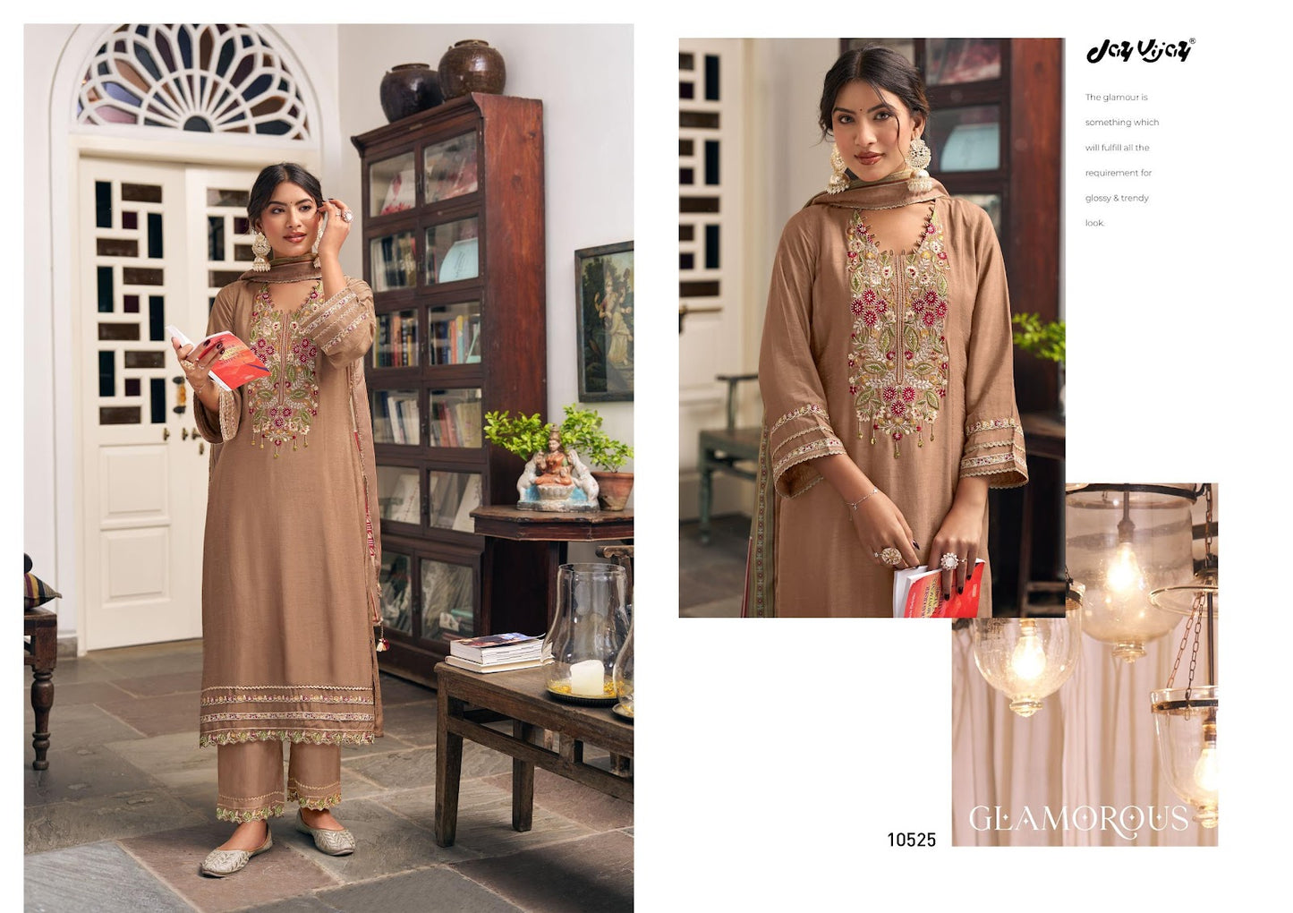Baavri Jay Vijay Premium Bemberg Pant Style Suits Wholesale Price
