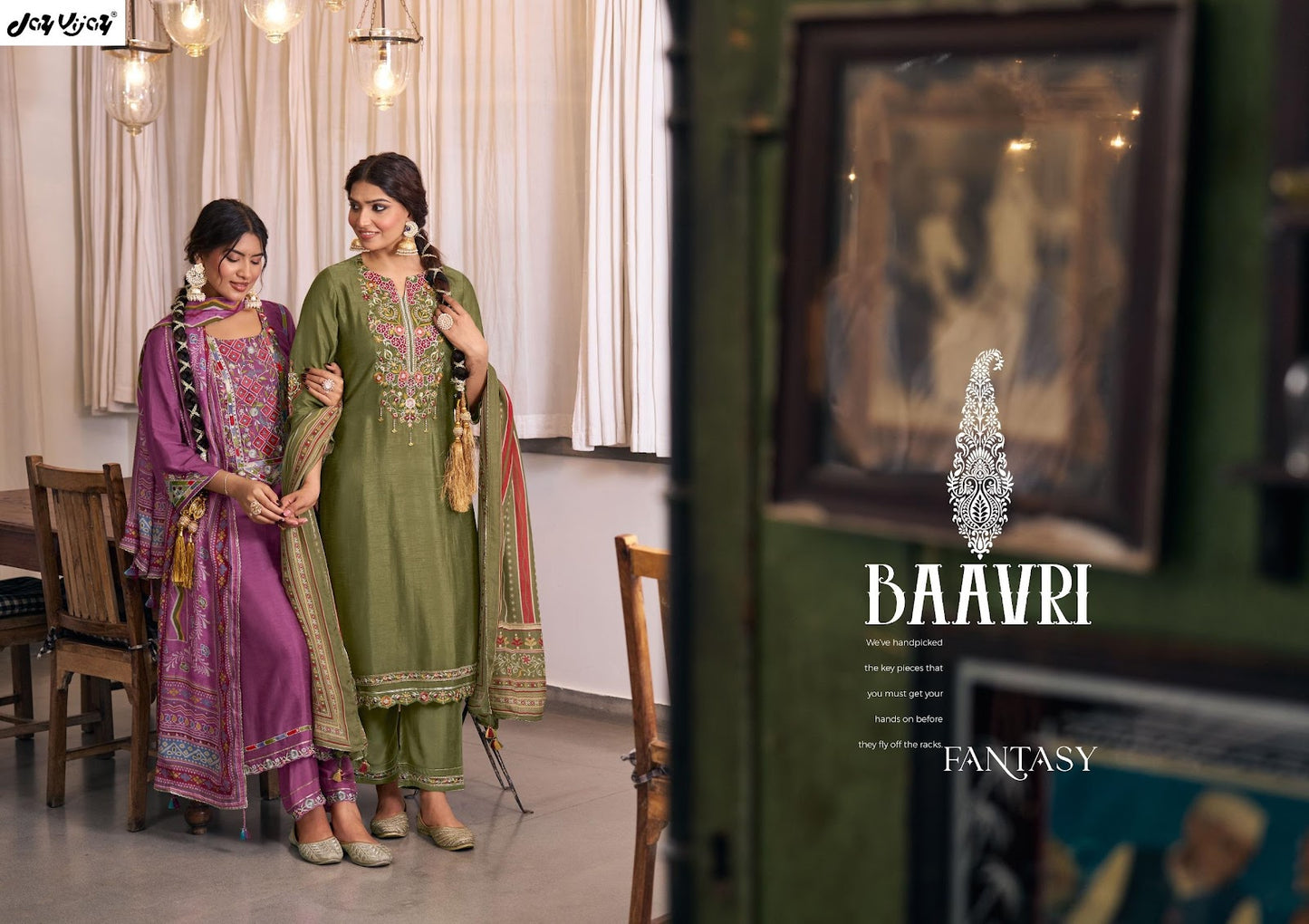 Baavri Jay Vijay Premium Bemberg Pant Style Suits Wholesale Price