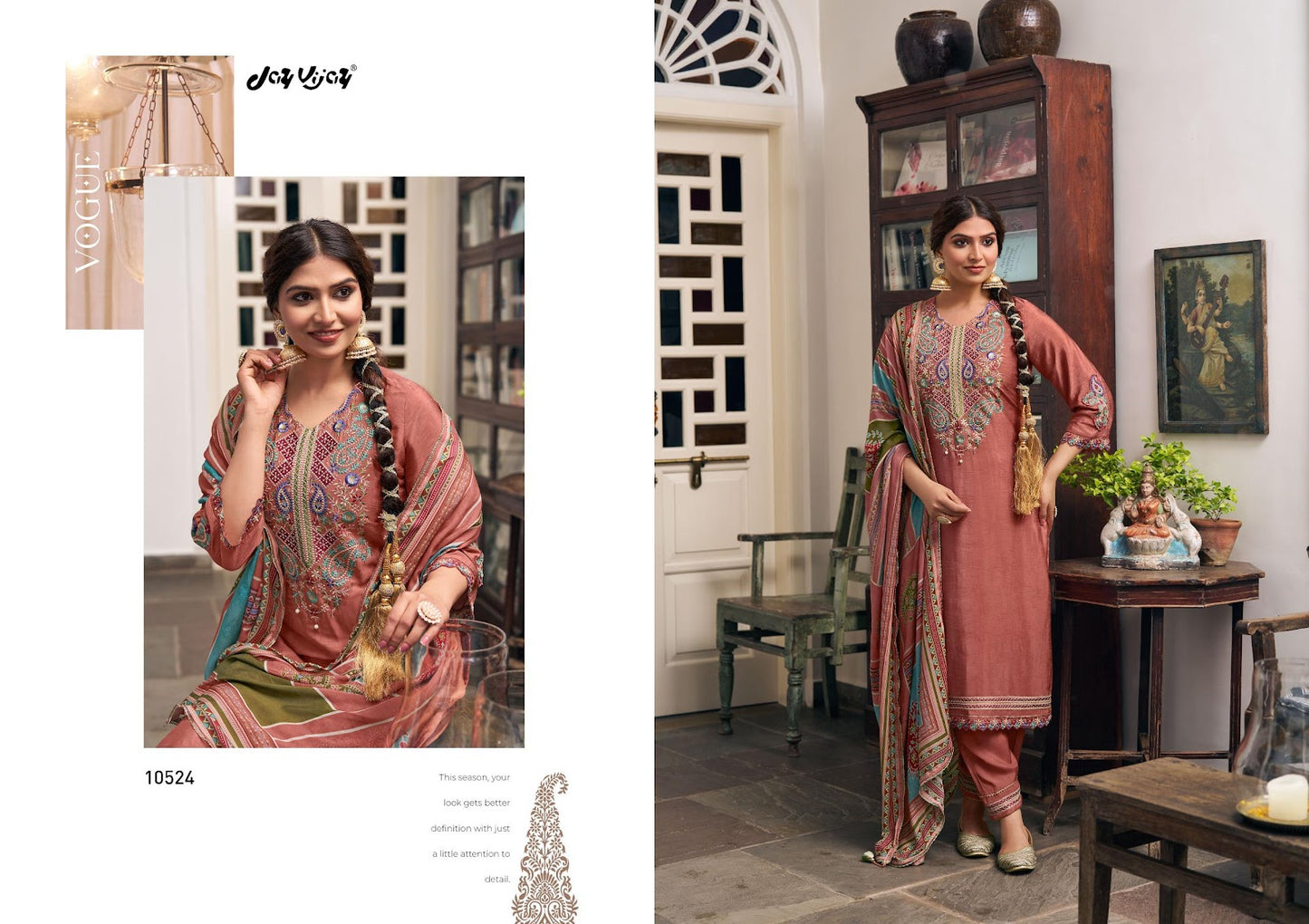 Baavri Jay Vijay Premium Bemberg Pant Style Suits Wholesale Price