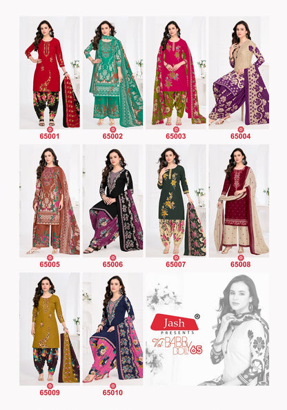 Babby Doll Vol 65 Jash Cotton Karachi Salwar Suits Wholesale Price