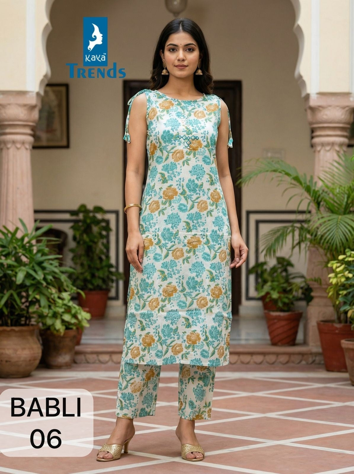 Babli Kaya Trends Cotton Kurti Pant Set Exporter Gujarat
