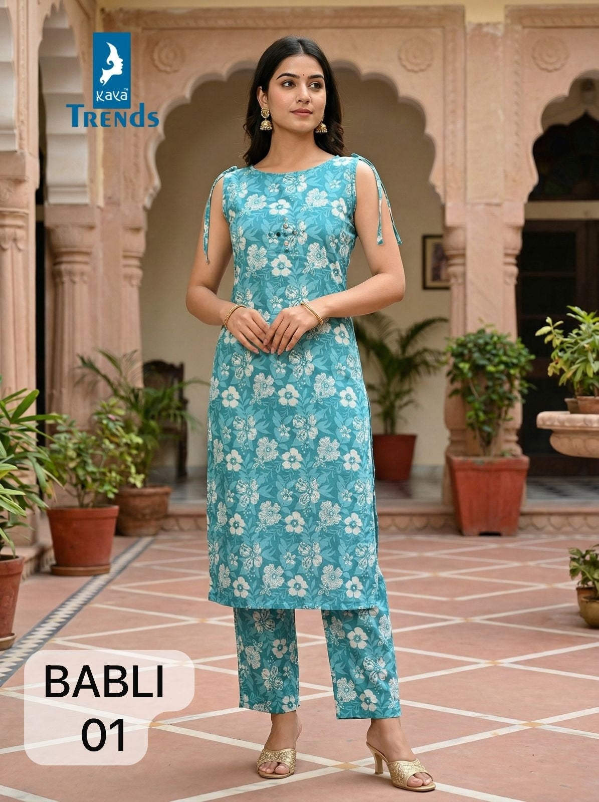 Babli Kaya Trends Cotton Kurti Pant Set Exporter Gujarat