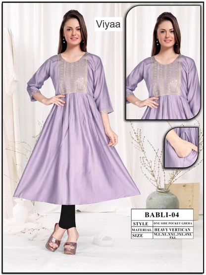 Babli Viyaa Vertican Anarkali Kurtis Manufacturer India