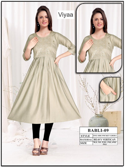 Babli Viyaa Vertican Anarkali Kurtis Manufacturer India