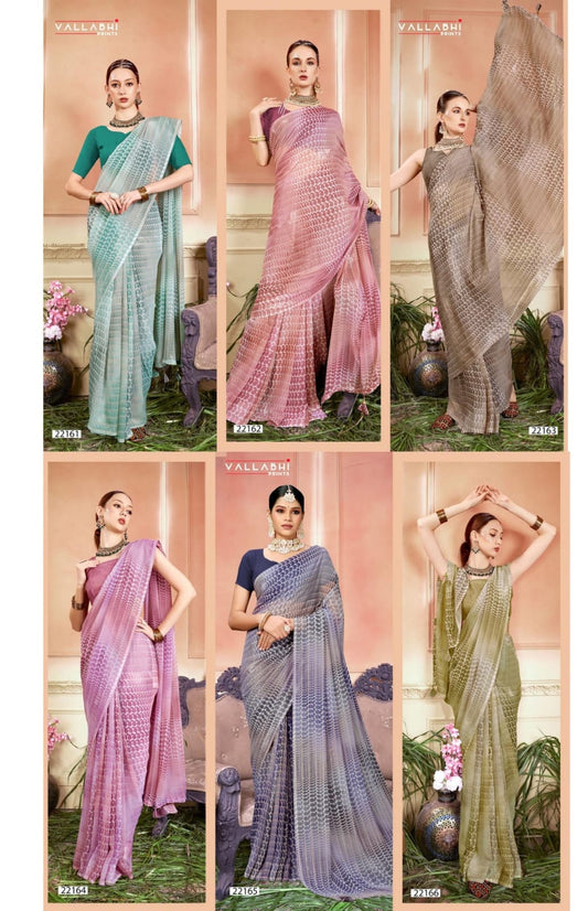 Babli Vol 8 Vallabhi Prints Georgette Sarees Wholesaler India