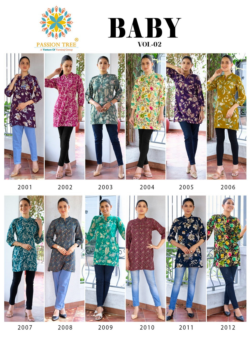 Baby Vol 2 Passion Tree Reyon Short Kurtis Wholesale Price