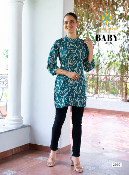 Baby Vol 2 Passion Tree Reyon Short Kurtis Wholesale Price
