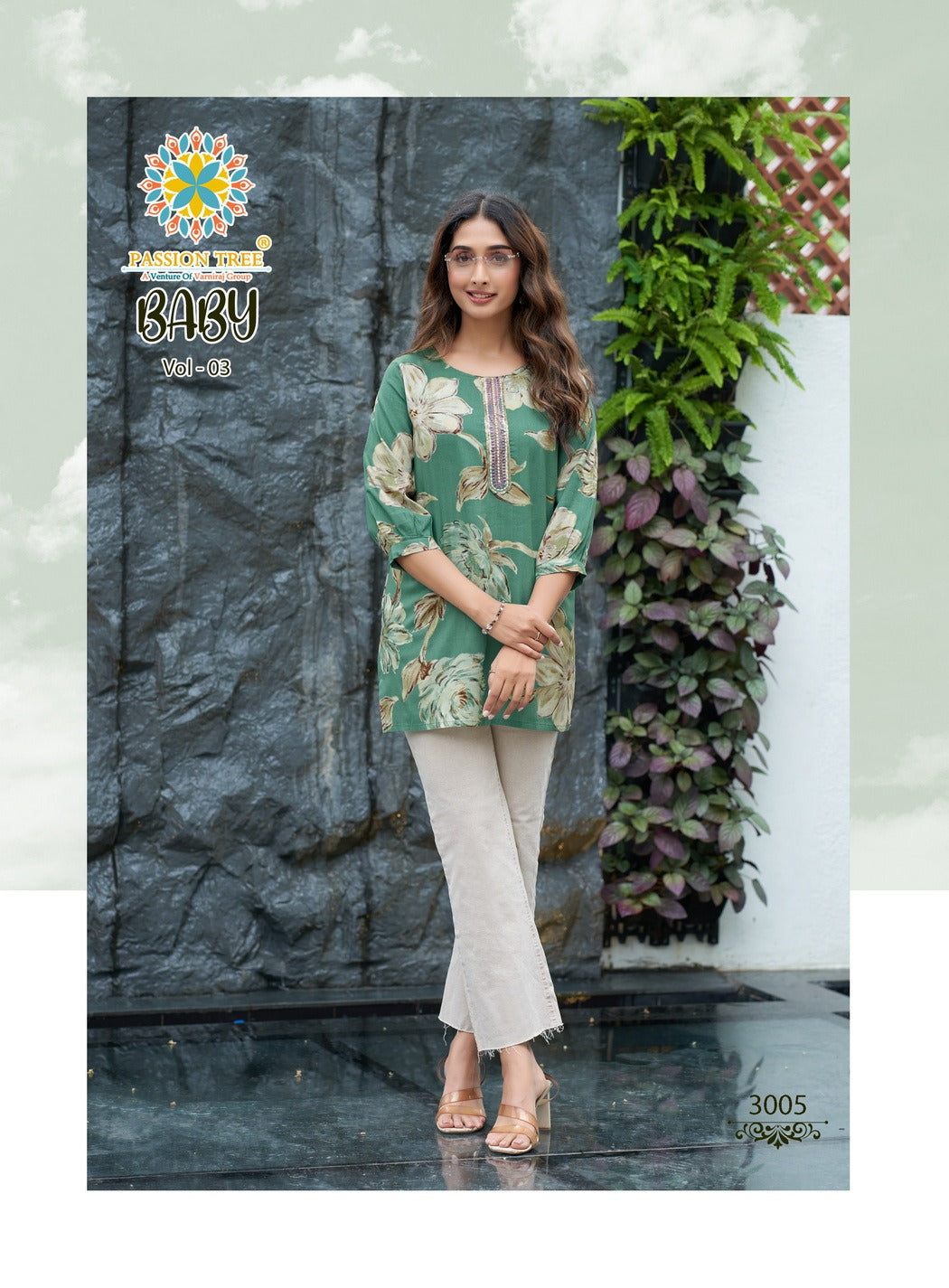 Baby Vol 3 Passion Tree Reyon Short Kurtis Supplier Ahmedabad