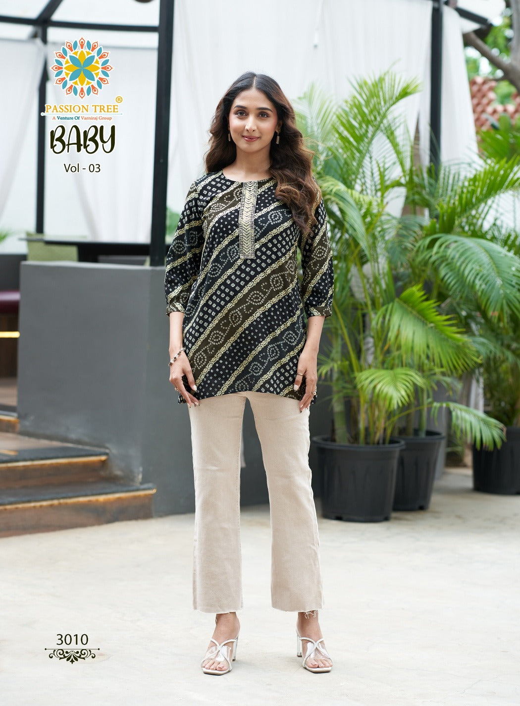 Baby Vol 3 Passion Tree Reyon Short Kurtis Supplier Ahmedabad